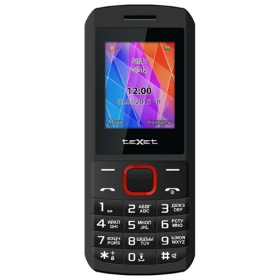 Сотовый телефон Texet TM-126, черный